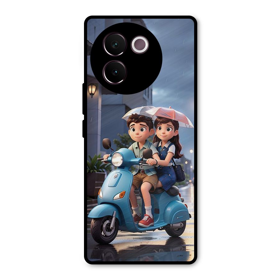 Cute Teen Scooter Metal Back Case for Vivo V30e