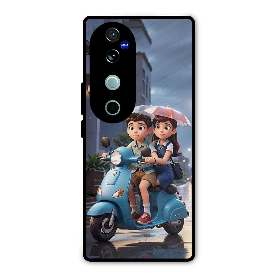 Cute Teen Scooter Metal Back Case for Vivo V40