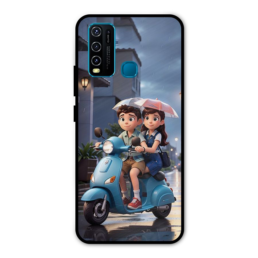 Cute Teen Scooter Metal Back Case for Vivo Y30