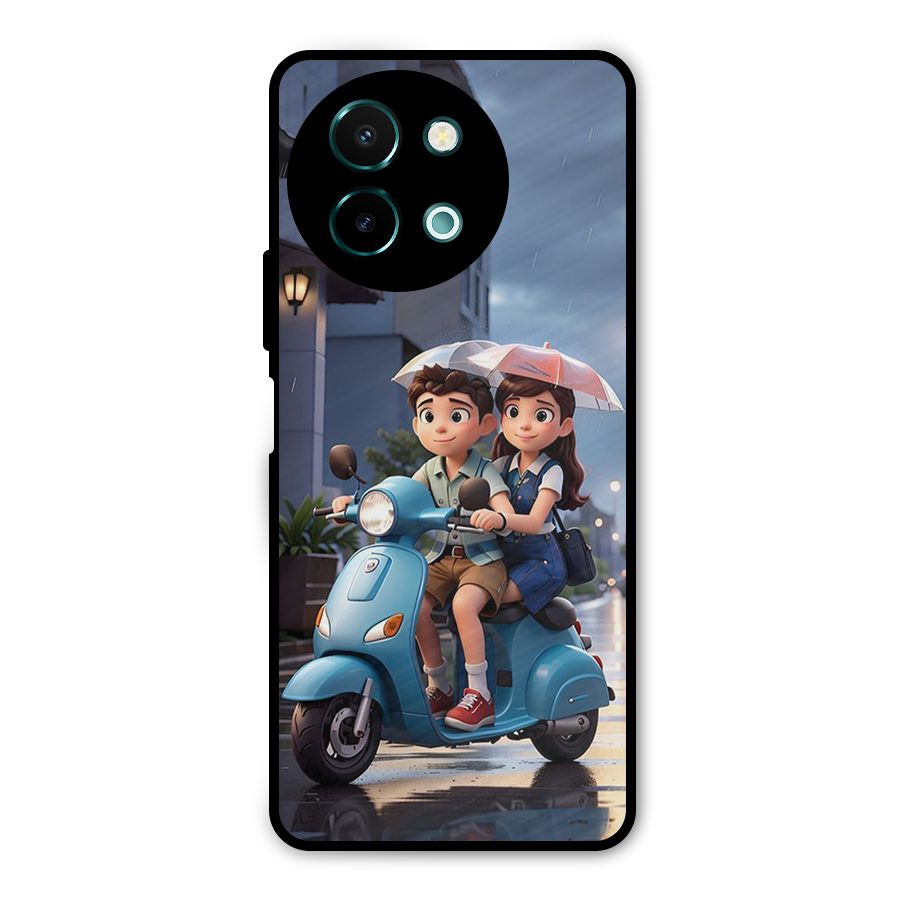 Cute Teen Scooter Metal Back Case for Vivo Y58