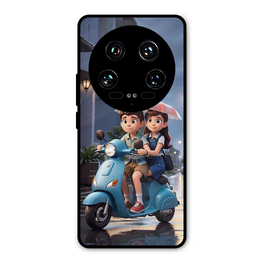 Cute Teen Scooter Metal Back Case for Xiaomi 14 Ultra