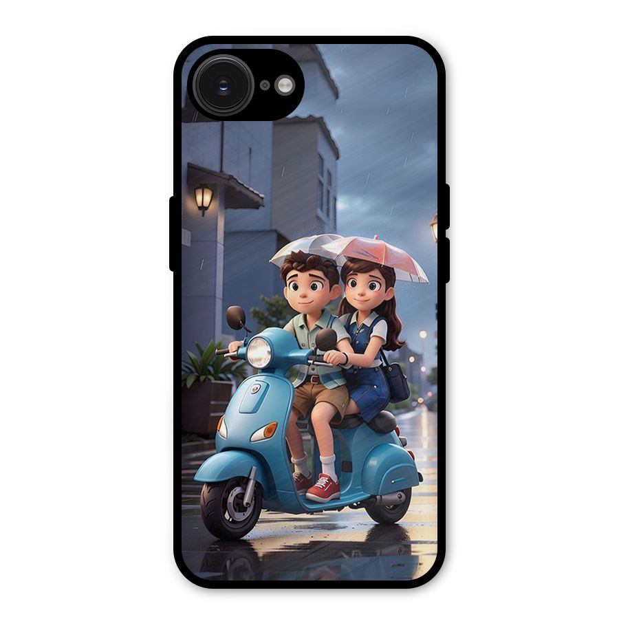 Cute Teen Scooter Metal Back Case for iPhone 16e
