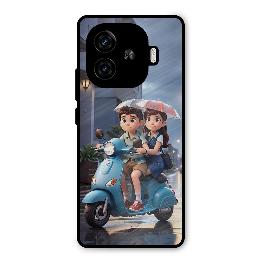 Cute Teen Scooter Metal Back Case for iQOO Z9 Turbo