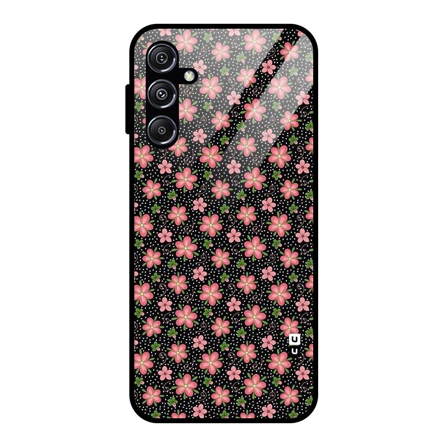 Cute Tiny Flowers Glass Back Case for Galaxy M34 5G