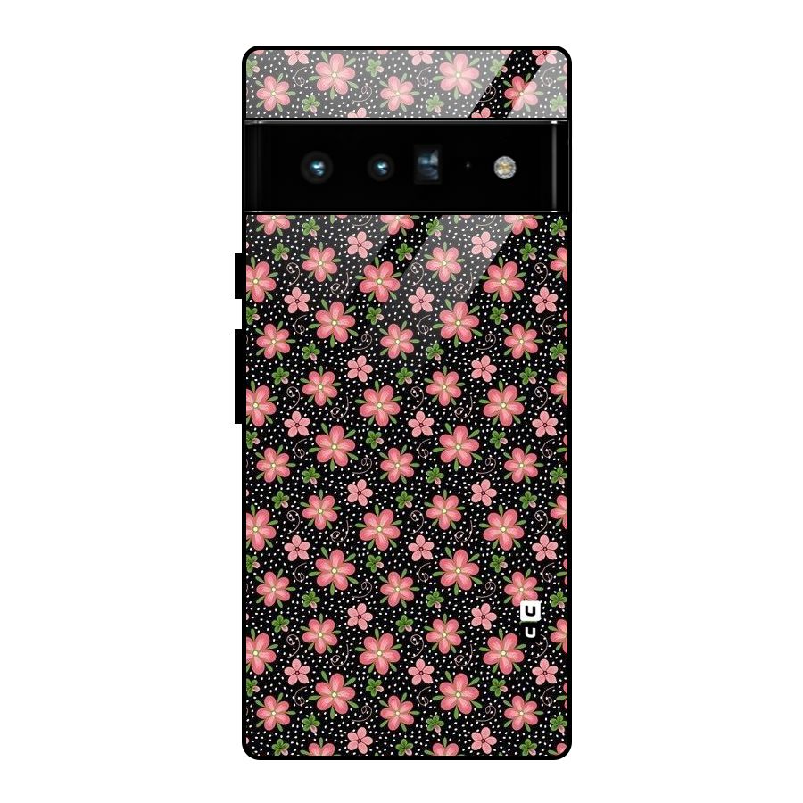 Cute Tiny Flowers Glass Back Case for Google Pixel 6 Pro