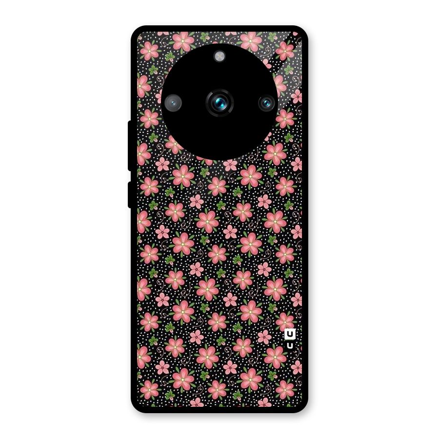 Cute Tiny Flowers Glass Back Case for Realme 11 Pro Plus