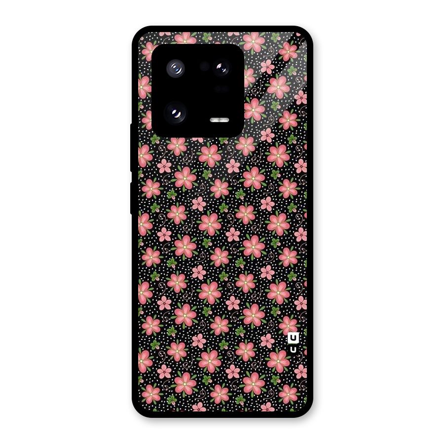 Cute Tiny Flowers Glass Back Case for Xiaomi 13 Pro