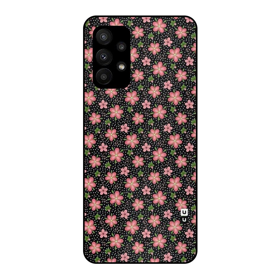 Cute Tiny Flowers Metal Back Case for Galaxy A23