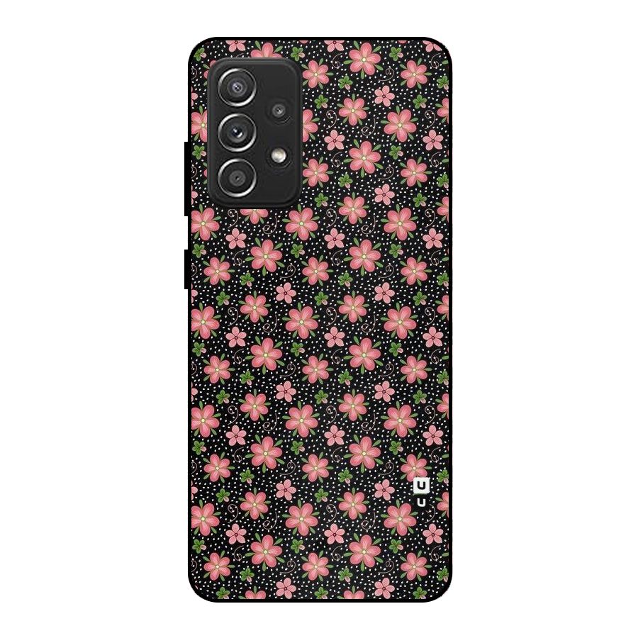 Cute Tiny Flowers Metal Back Case for Galaxy A52s 5G