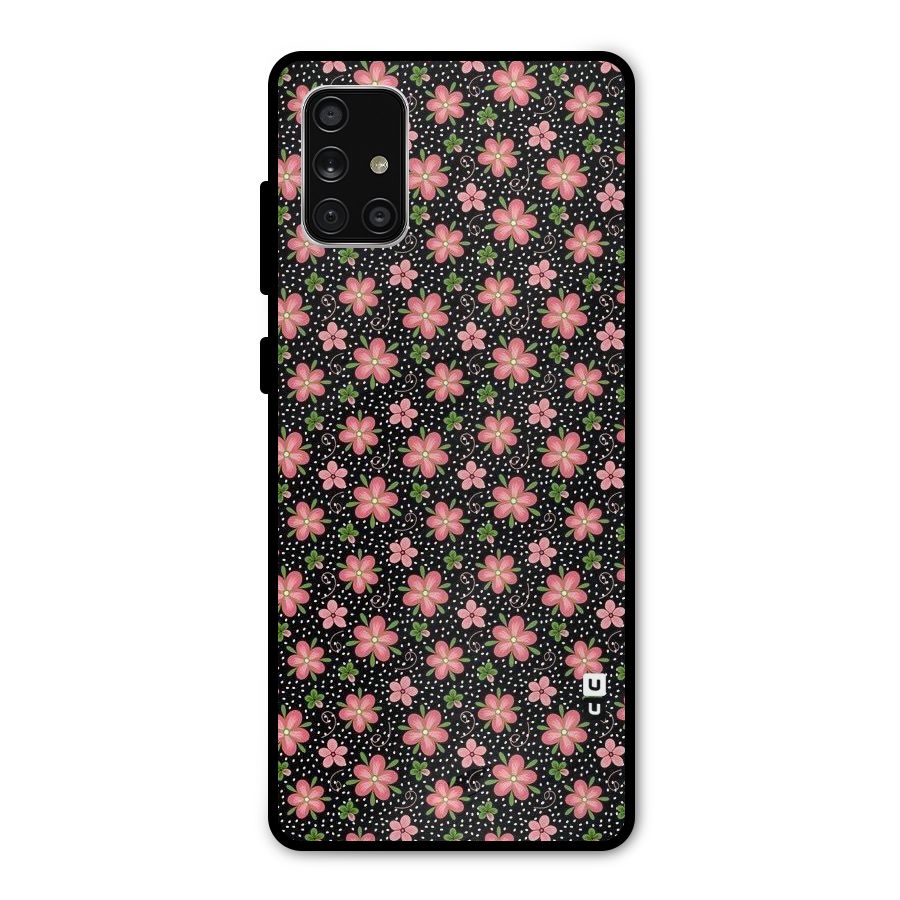 Cute Tiny Flowers Metal Back Case for Galaxy A71