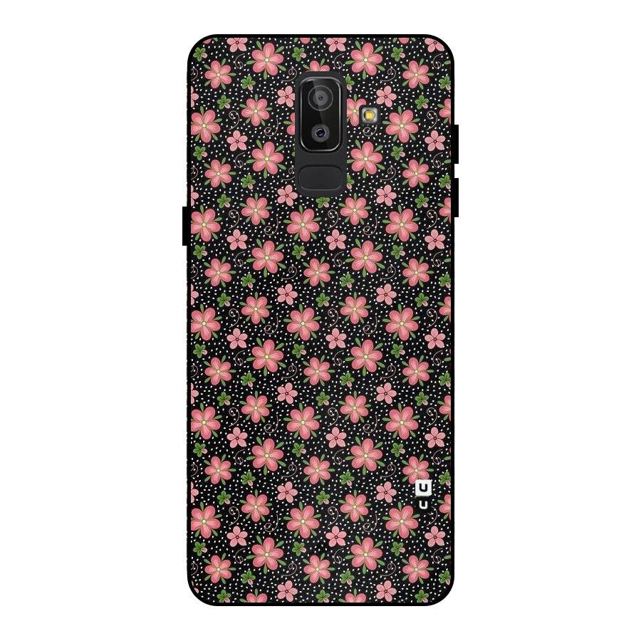 Cute Tiny Flowers Metal Back Case for Galaxy J8