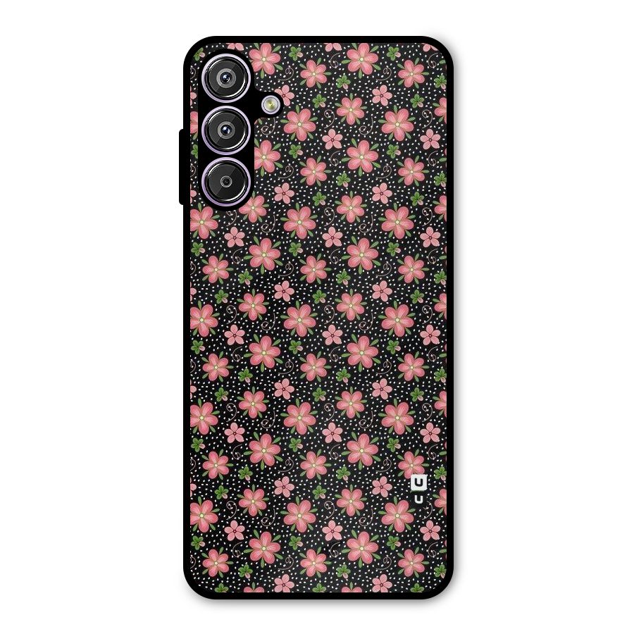 Cute Tiny Flowers Metal Back Case for Galaxy M15