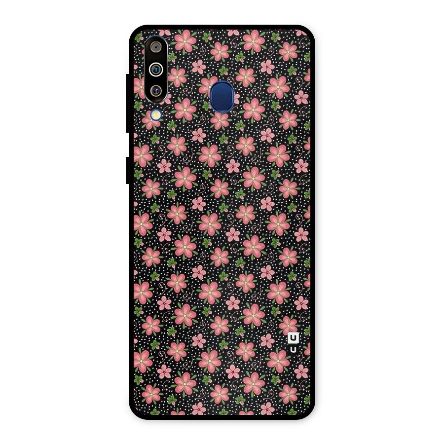 Cute Tiny Flowers Metal Back Case for Galaxy M30