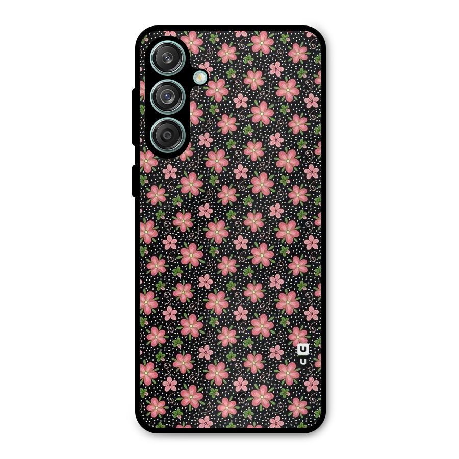Cute Tiny Flowers Metal Back Case for Galaxy M55 5G