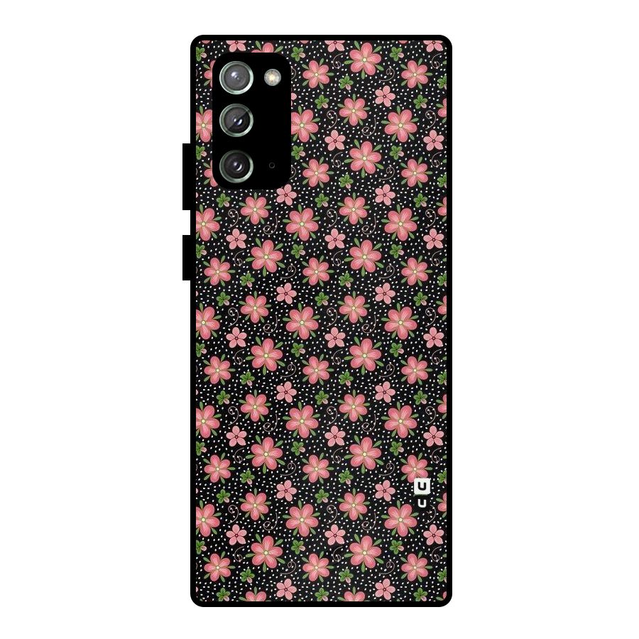 Cute Tiny Flowers Metal Back Case for Galaxy Note 20