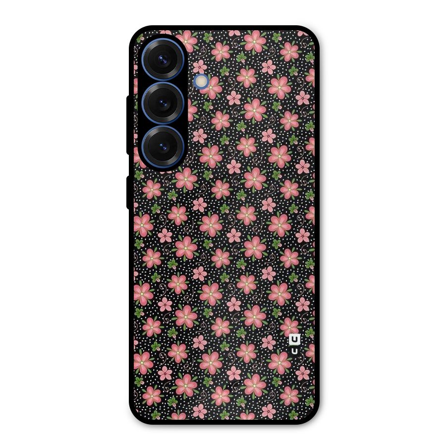 Cute Tiny Flowers Metal Back Case for Galaxy S25