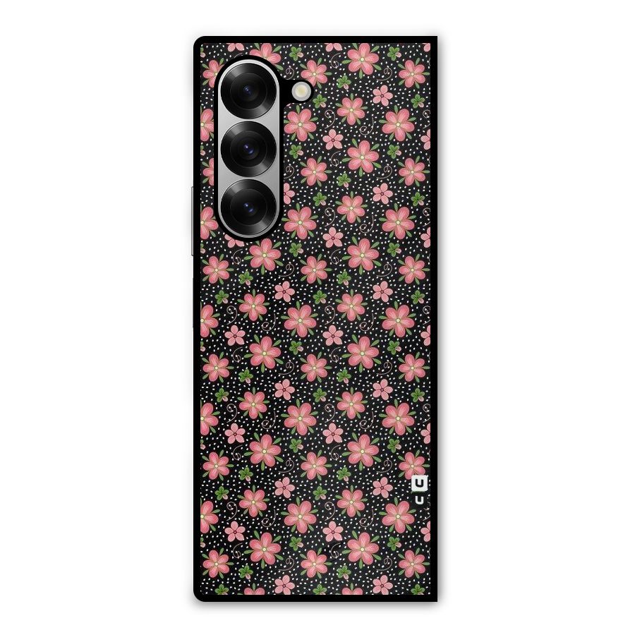 Cute Tiny Flowers Metal Back Case for Galaxy Z Fold6