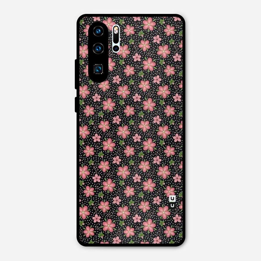 Cute Tiny Flowers Metal Back Case for Huawei P30 Pro