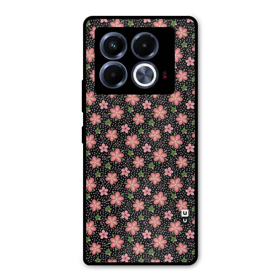 Cute Tiny Flowers Metal Back Case for Infinix Note 40 5G