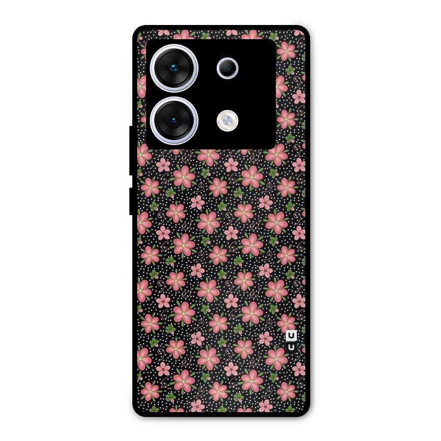Cute Tiny Flowers Metal Back Case for Infinix Zero 30 5G