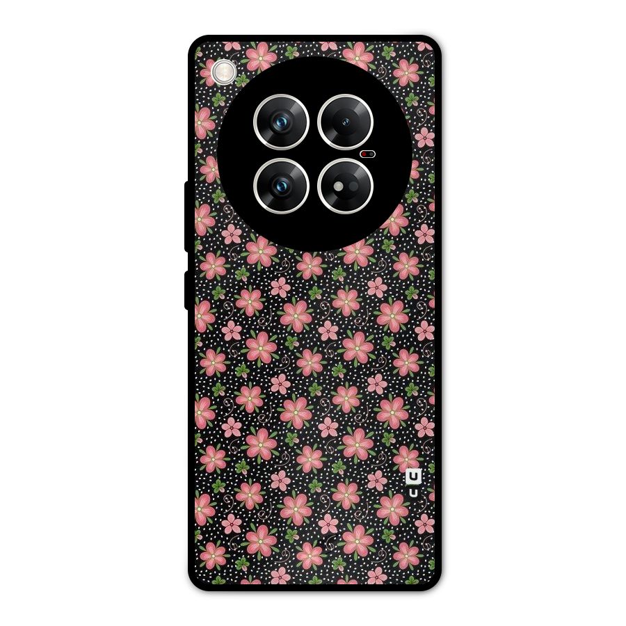 Cute Tiny Flowers Metal Back Case for Infinix Zero 40 5G