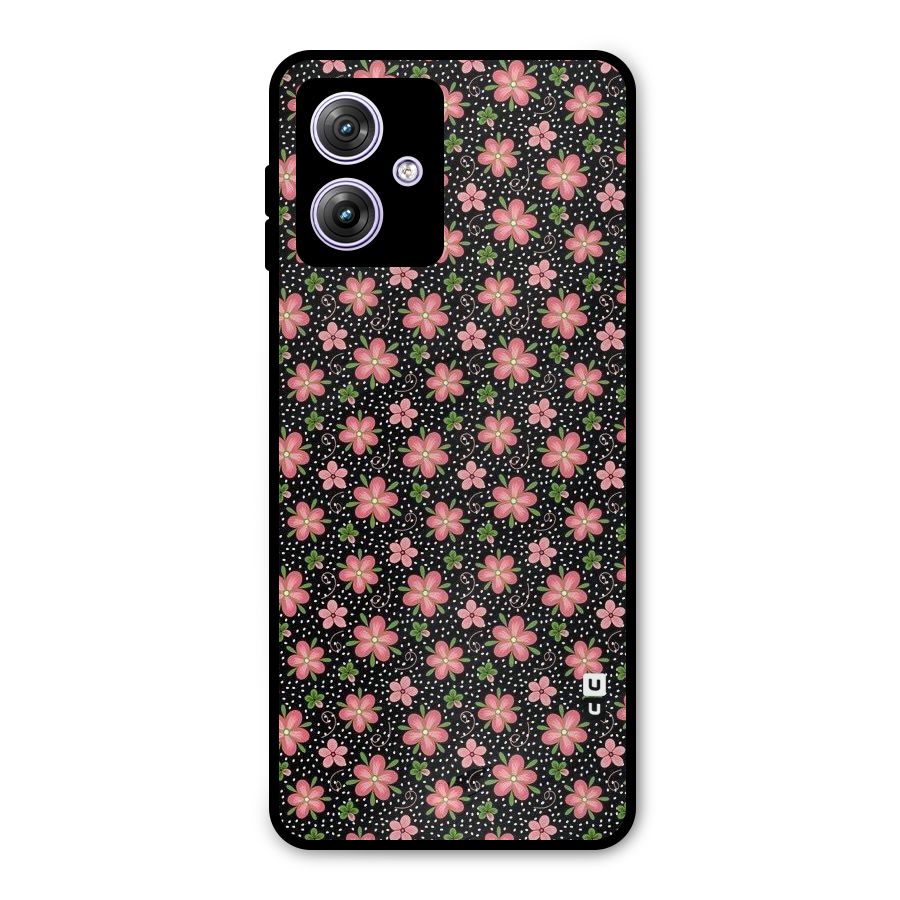 Cute Tiny Flowers Metal Back Case for Moto G64