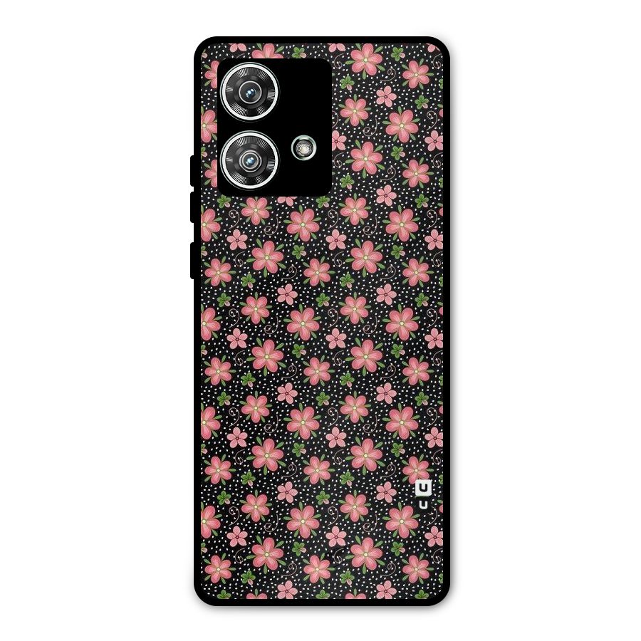 Cute Tiny Flowers Metal Back Case for Motorola Edge 40 Neo