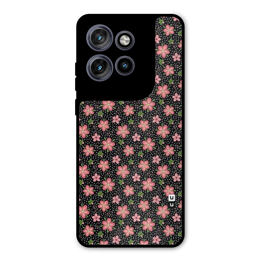 Cute Tiny Flowers Metal Back Case for Motorola Edge 50 Neo