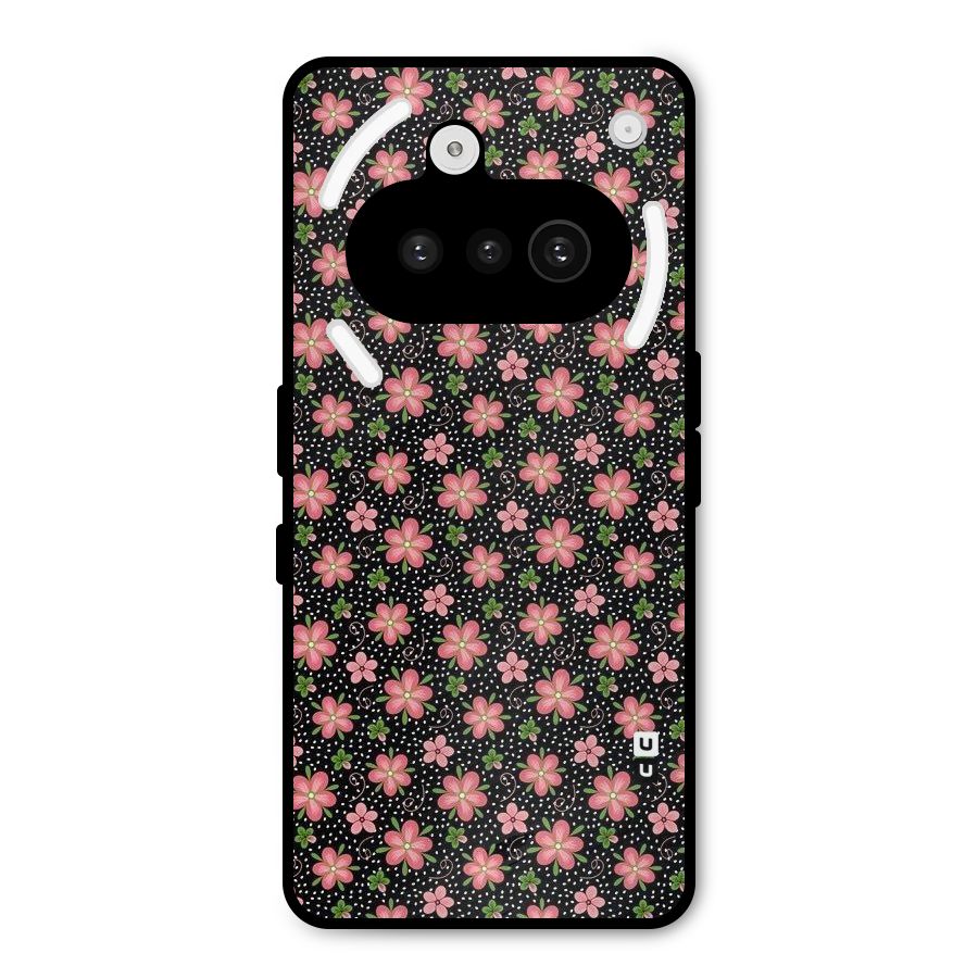 Cute Tiny Flowers Metal Back Case for Nothing Phone 3a