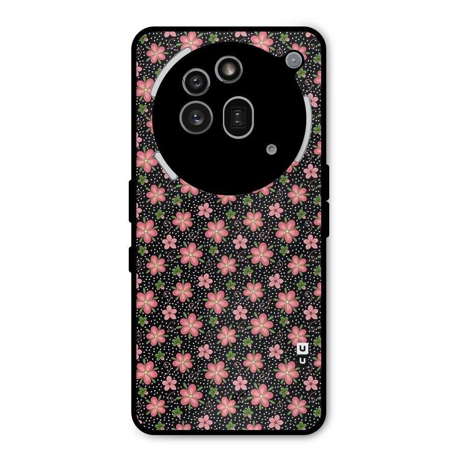 Cute Tiny Flowers Metal Back Case for Nothing Phone 3a Pro