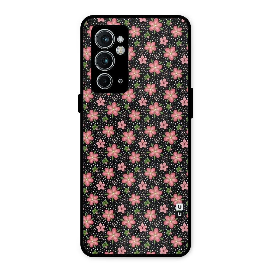 Cute Tiny Flowers Metal Back Case for OnePlus 9RT 5G