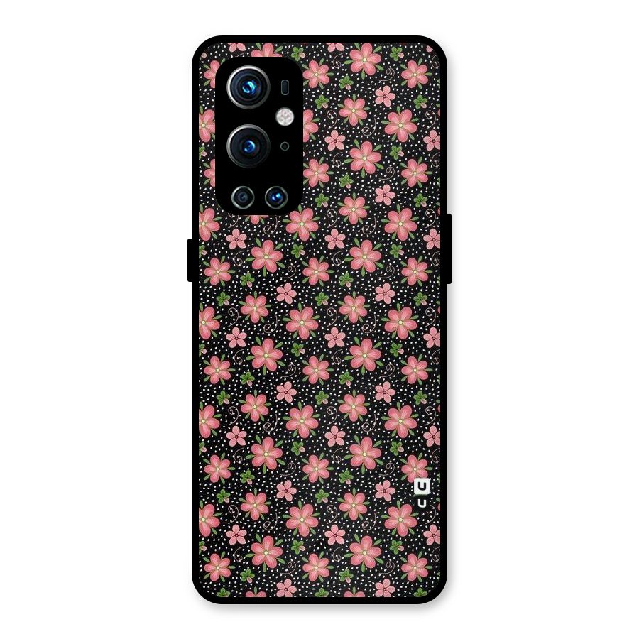 Cute Tiny Flowers Metal Back Case for OnePlus 9 Pro