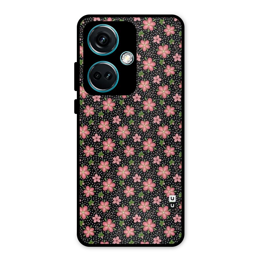 Cute Tiny Flowers Metal Back Case for OnePlus Nord CE 3 5G