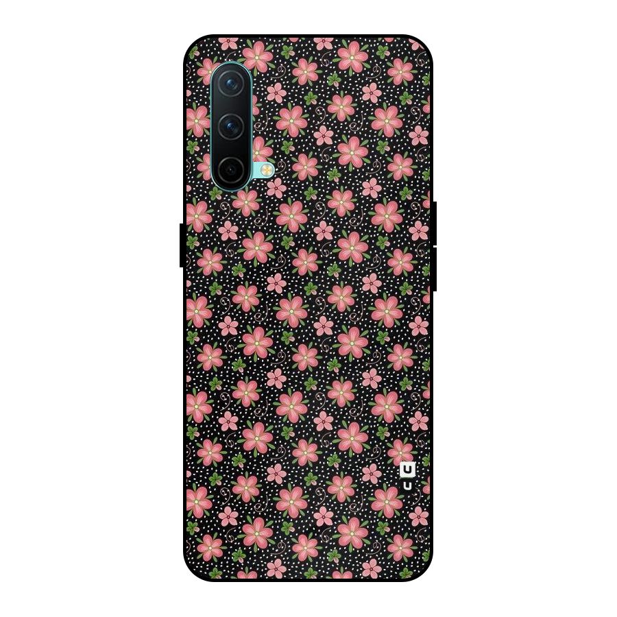 Cute Tiny Flowers Metal Back Case for OnePlus Nord CE 5G