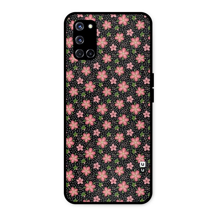 Cute Tiny Flowers Metal Back Case for Oppo A52