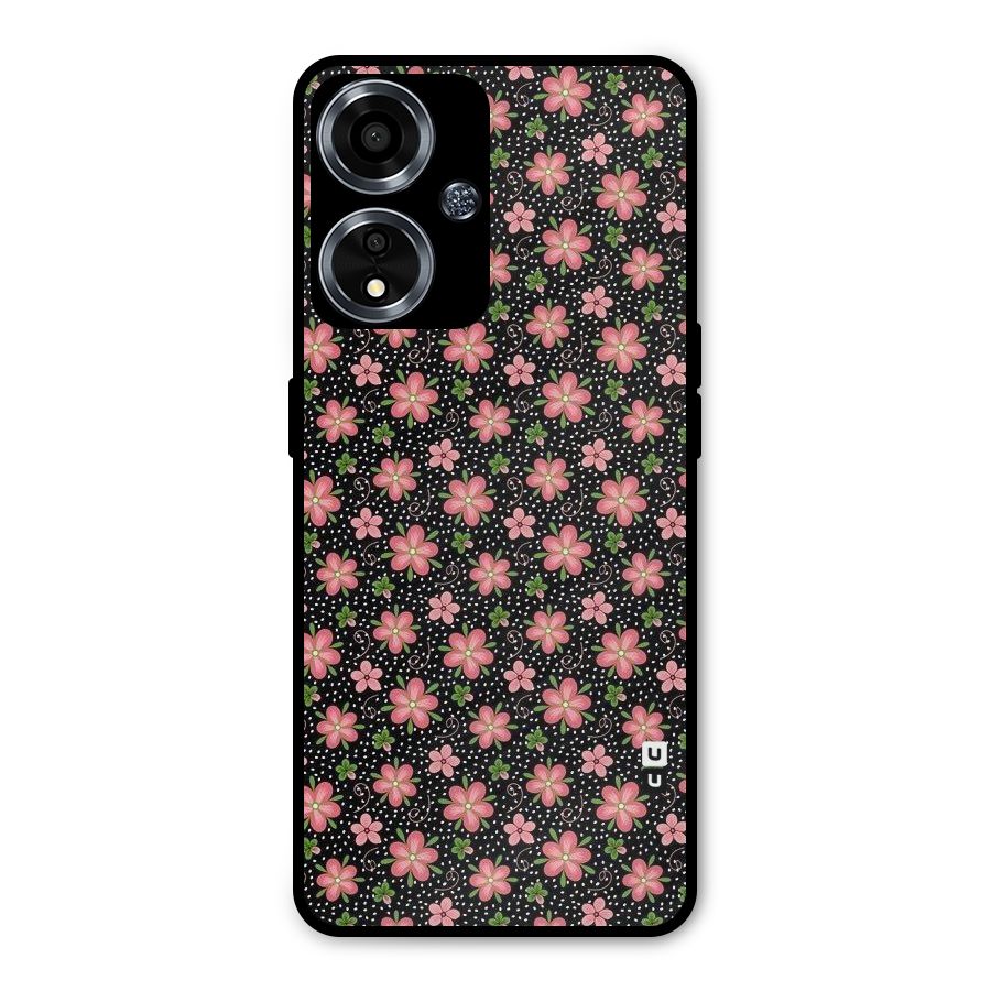 Cute Tiny Flowers Metal Back Case for Oppo A59