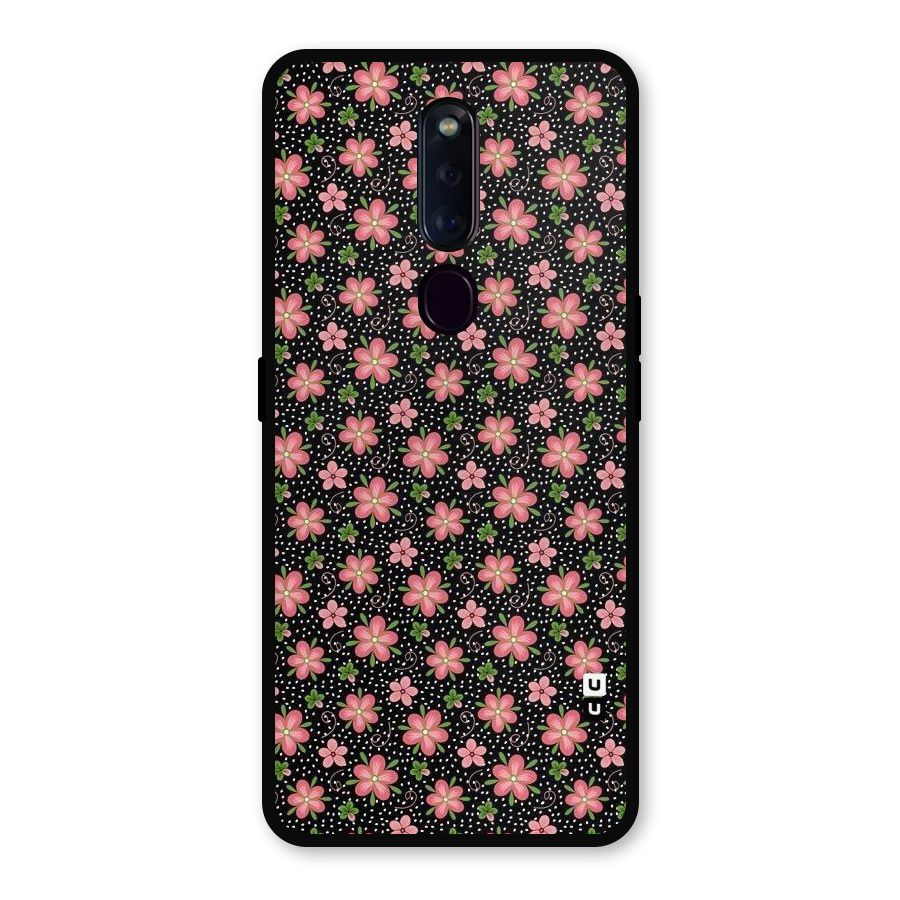 Cute Tiny Flowers Metal Back Case for Oppo F11 Pro