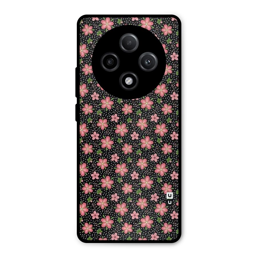 Cute Tiny Flowers Metal Back Case for Oppo F27 Pro Plus