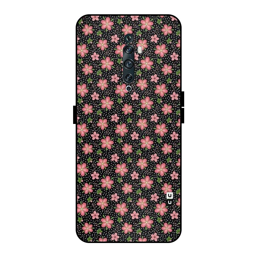 Cute Tiny Flowers Metal Back Case for Oppo Reno2 Z