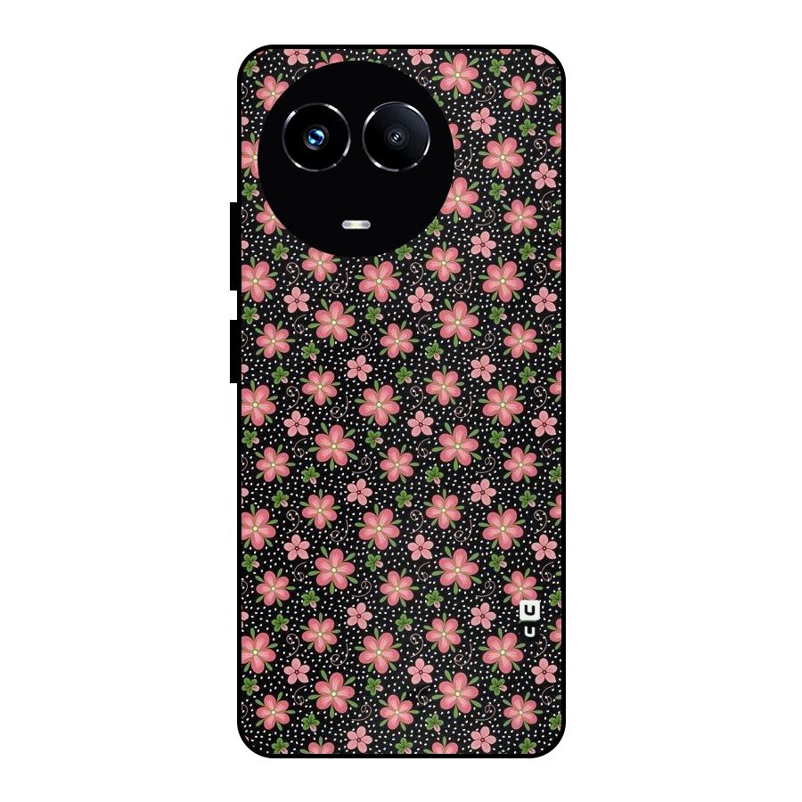 Cute Tiny Flowers Metal Back Case for Realme 11X