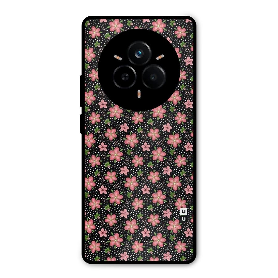 Cute Tiny Flowers Metal Back Case for Realme 14 Pro Plus