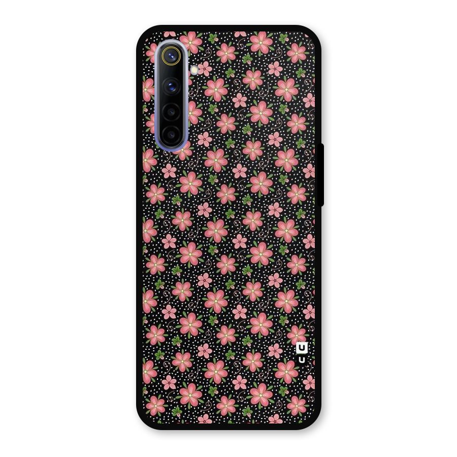 Cute Tiny Flowers Metal Back Case for Realme 6