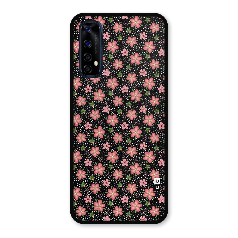 Cute Tiny Flowers Metal Back Case for Realme 7