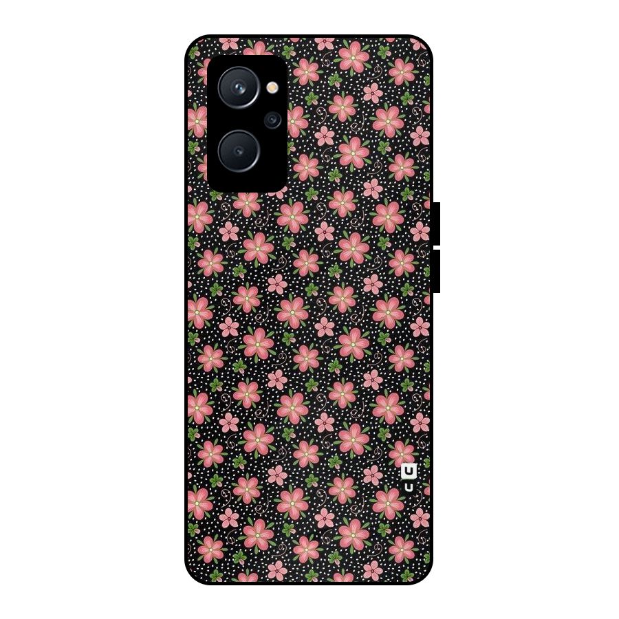 Cute Tiny Flowers Metal Back Case for Realme 9i 5G