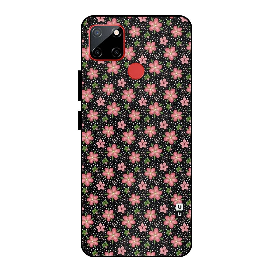 Cute Tiny Flowers Metal Back Case for Realme C12