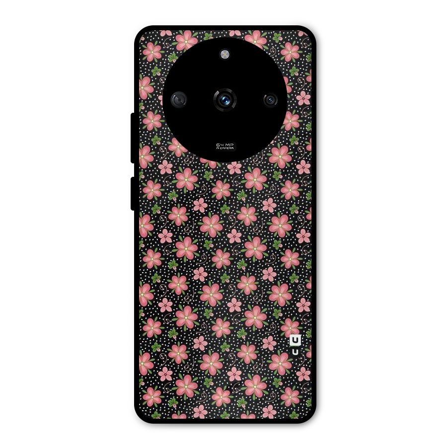 Cute Tiny Flowers Metal Back Case for Realme Narzo 60 5G