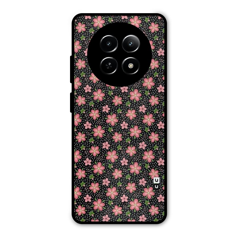 Cute Tiny Flowers Metal Back Case for Realme Narzo 70x 5G