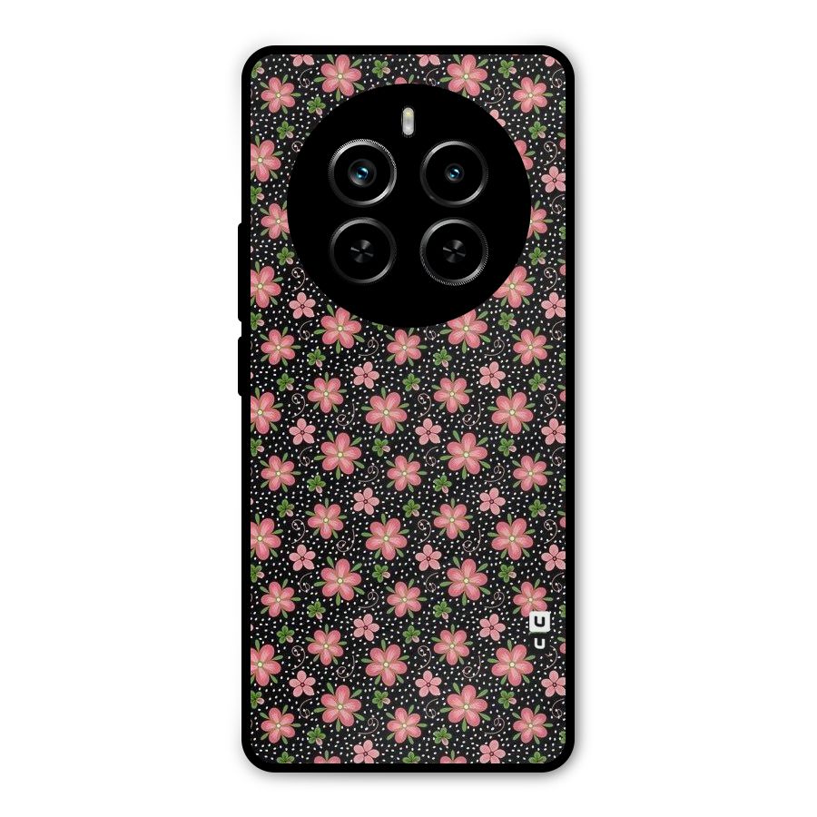 Cute Tiny Flowers Metal Back Case for Realme P1 Pro