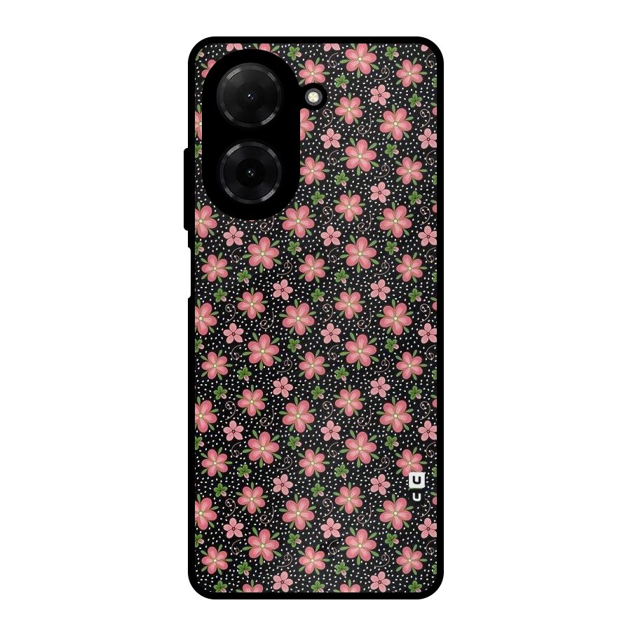 Cute Tiny Flowers Metal Back Case for Redmi A5 4G