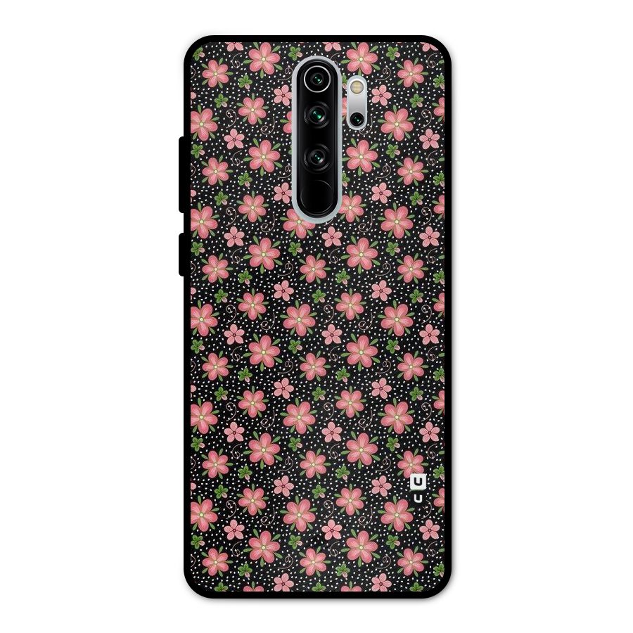 Cute Tiny Flowers Metal Back Case for Redmi Note 8 Pro